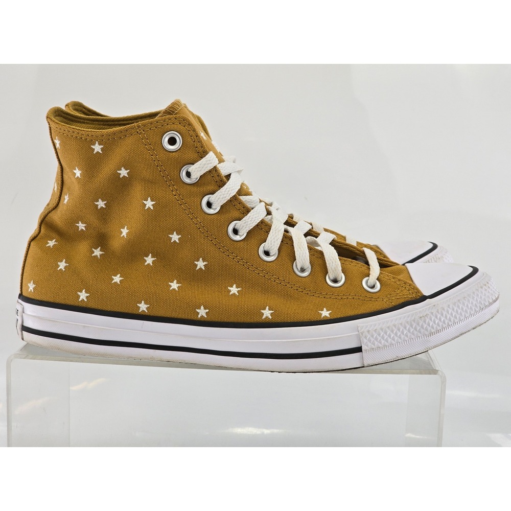 Converse Chuck Taylor All Star High Top Mens 9 Womens 11 Gold Star - Excellent - Picture 3 of 11